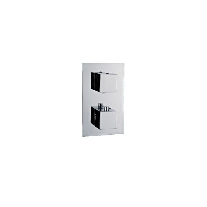 Sani DeLuxe Douchethermostaat inbouw messing chroom vierkant