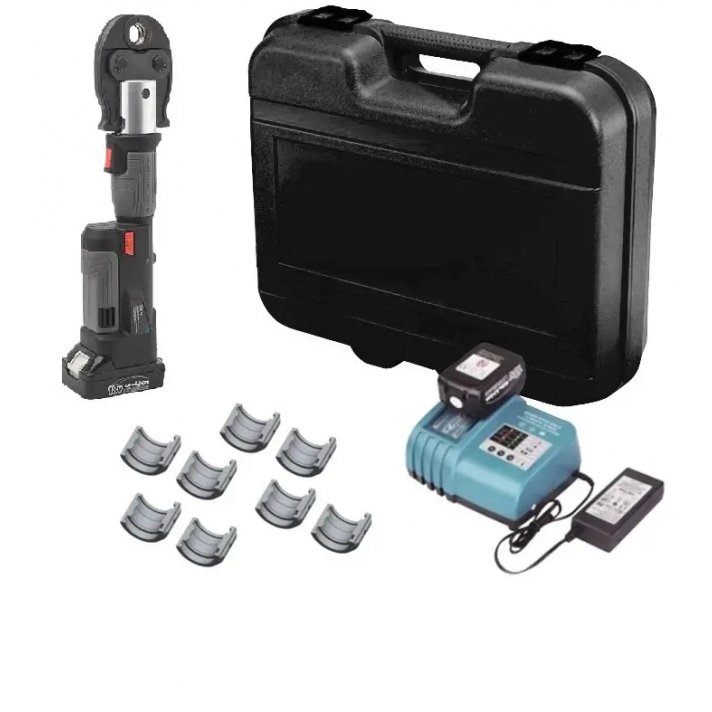 Alpha Accu-Persmachine Set PZ-1930 (Perstang, 18V Lader, 2x Accu, 4x Wisselbekken)