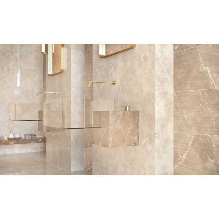 Ecoceramic Akropolis Hoogglans vloertegel 60.8x60.8 beige