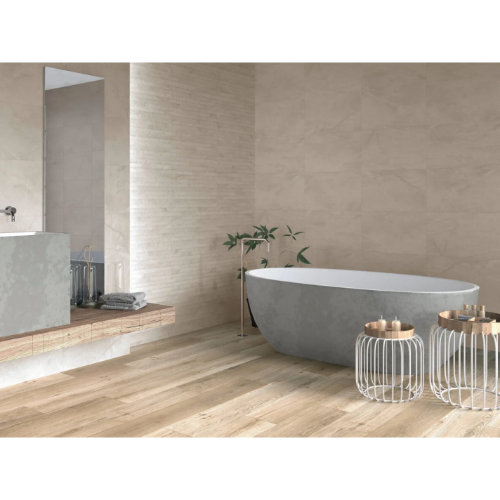Navarti Artan rlv track wandtegel mat 33x55 crema