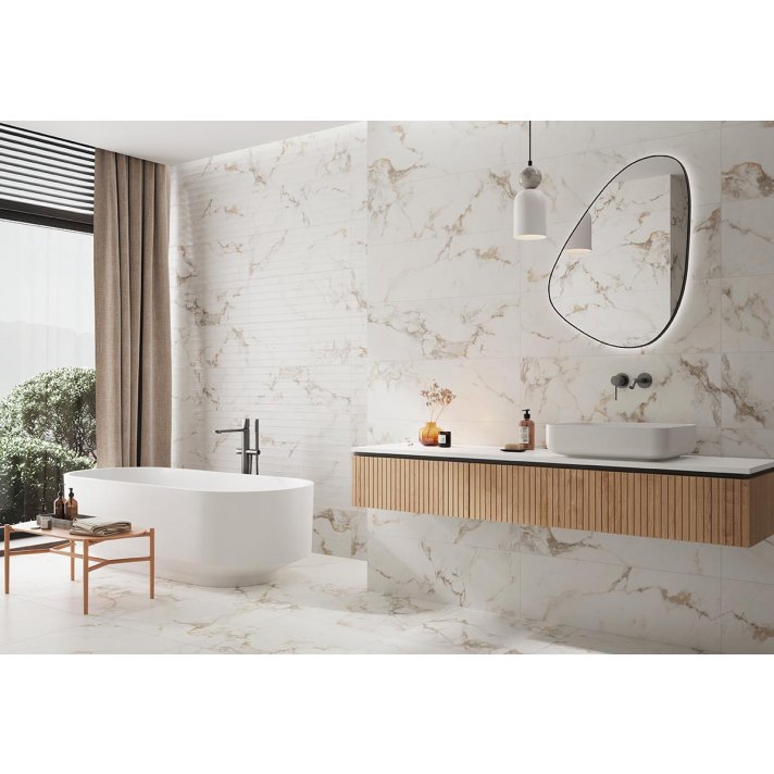 navarti Bellagio wandtegel mat 30x90 white