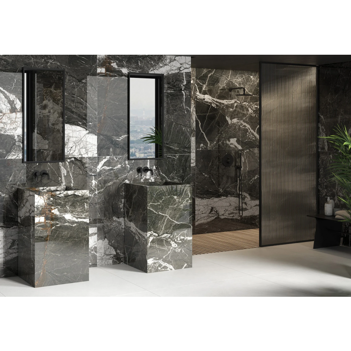 Navarti moluka hoogglans vloertegel 120x120 negro