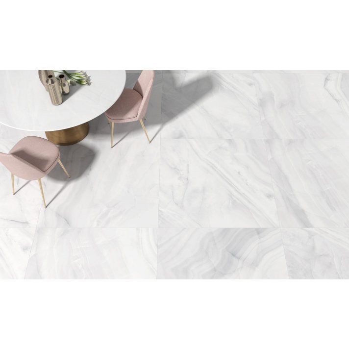 Ecoceramic Rodas hoogglans vloertegel 30x60 white