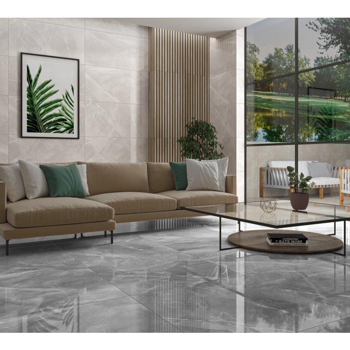 Ecoceramic Vivalto hoogglans vloertegel 60x120 perla