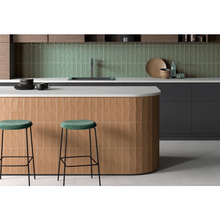 Navarti Zarati hoogglans wandtegel 7.5x30 ambar