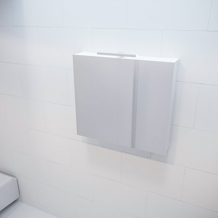 Mondiaz Cubb spiegelkast 80x70x16cm kleur talc met 2 deuren