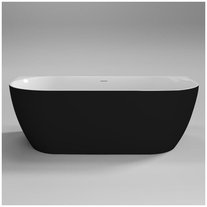 Sani DeLuxe Half vrijstaand bad Moon Zwart / Wit