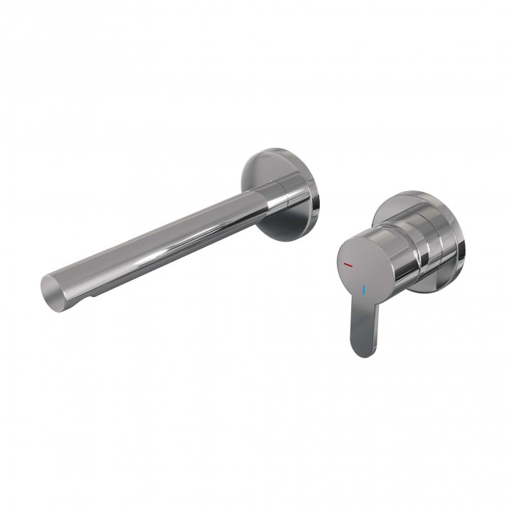 BRAUER Chrome Edition inbouw wastafelmengkraan met rechte uitloop en rozetten model D1 chroom