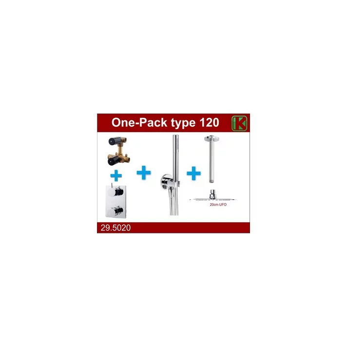 one-pack inbouwthermostaatset type 120 CHR (20cm ufo)