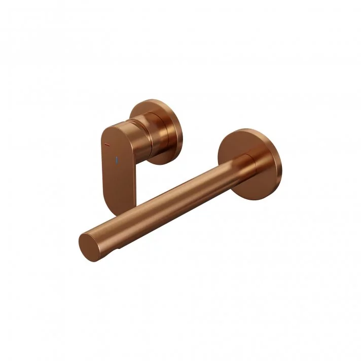 BRAUER Copper Edition inbouw wastafelmengkraan met rechte uitloop en rozetten model C2 koper geborsteld PVD