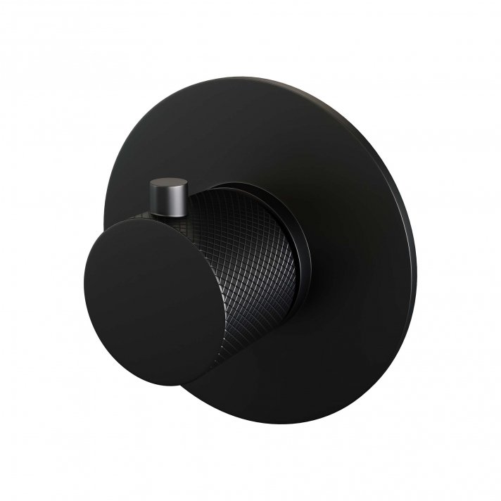 BRAUER Black Carving losse inbouwthermostaat met in- en afbouwdelen mat zwart