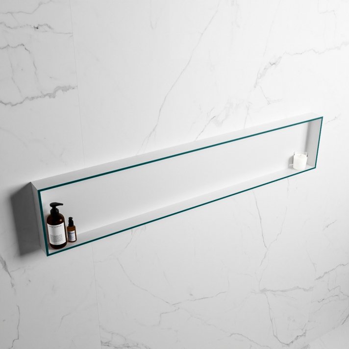 Mondiaz Easy Nis 149,5x29,5cm in solid surface kleur Smag | Talc. 1 vak  geschikt voor in- of opbouw