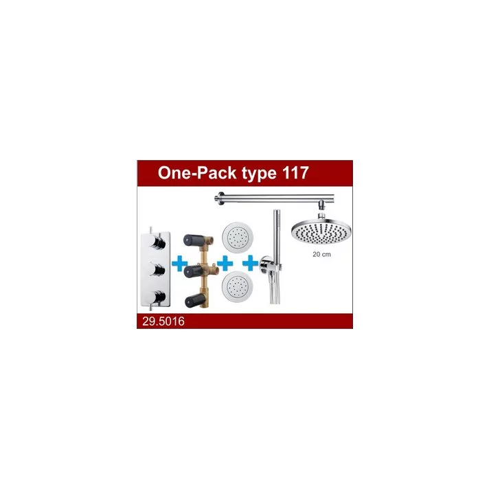 one-pack inbouwthermostaatset type 117 CHR