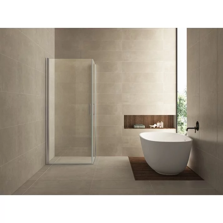 Wiesbaden Uni douchecabine met 2 draaideuren 100x100 cm chroom met helder glas 8mm NANO
