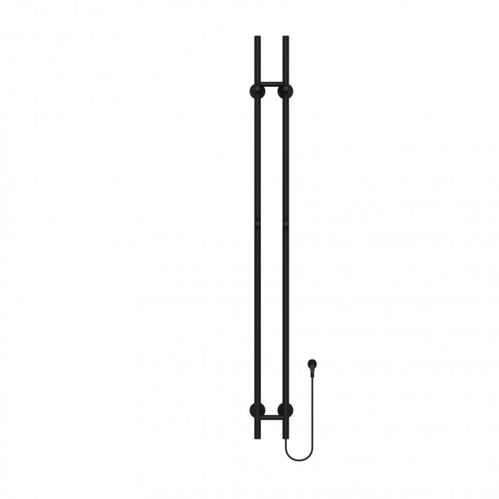 1500x168 - 120 Watt | Elektrische Dubbele Staafhanddoekradiator - Mat Zwart