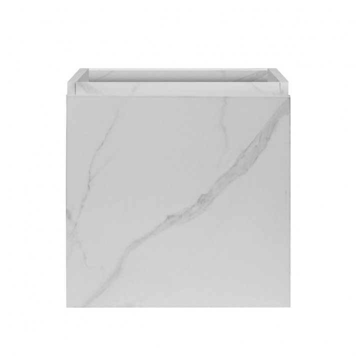 Eco Elegance toiletmeubelonderkast - 1 deur - rechts - greeploos - soft close - 40x50x22,3 cm - marmer wit
