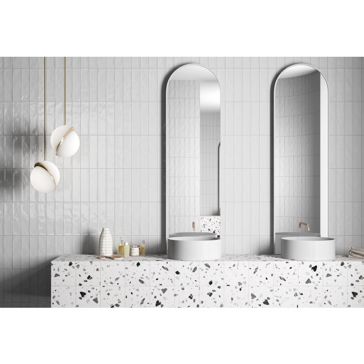 Navarti Zarati hoogglans wandtegel 7.5x30 white