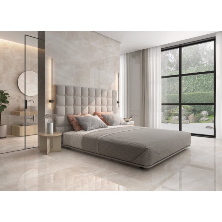 Actiepallet 57.6 m2 | Vloer- en wandtegel gepolijst - rustiek ivory 60x120 hoogglans - geschikt voor woonkamer en badkamer