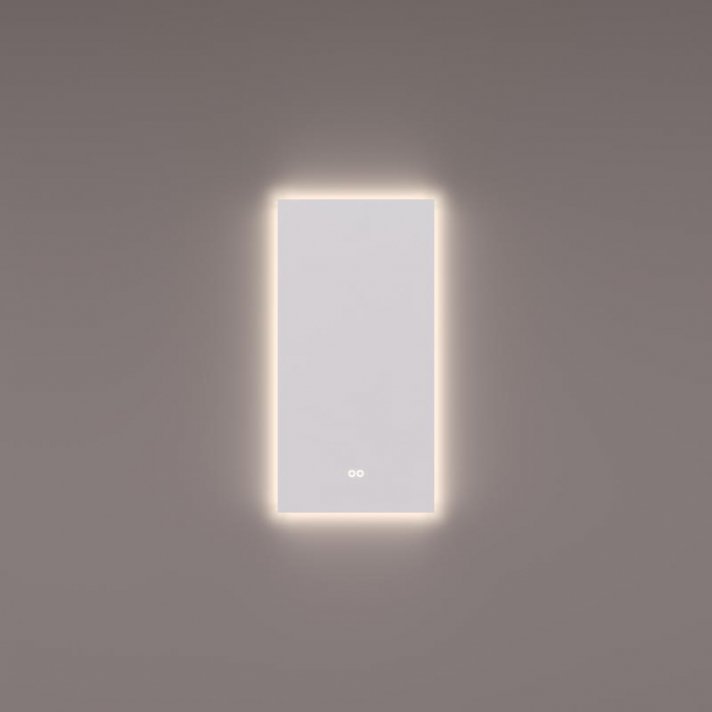 Hipp Design LED spiegel 40x80cm verticaal met indirecte verlichting rondom, spiegelverwarming, touchdimmer en kleurenwissel
