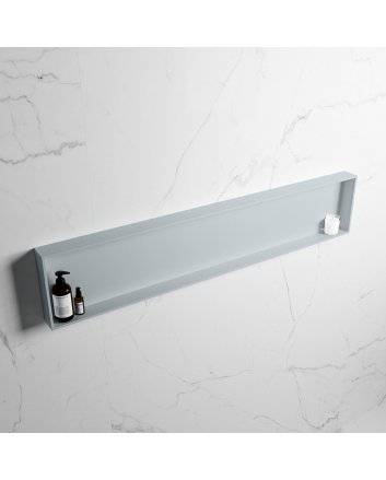 Mondiaz Easy Nis 149,5x29,5cm in solid surface kleur Clay | Clay. 1 vak  geschikt voor in- of opbouw