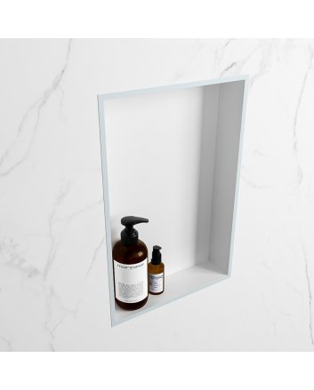 Mondiaz Easy Nis 44,5x29,5cm in solid surface kleur Clay | Talc. 1 vak  geschikt voor in- of opbouw