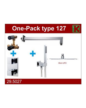 one-pack inbouwthermostaatset type 127 CHR (30cm ufo)