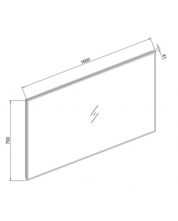 Sani DeLuxe Spiegel infinity met rondom LED verlichting, 3 kleur instelbaar & dimbaar 160