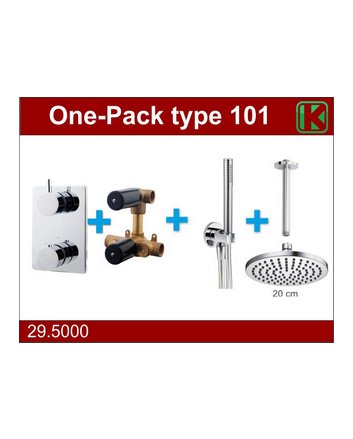 one-pack inbouwthermostaatset type 101 CHR (20cm)
