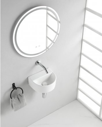 Lara fontein zonder kraangat 30 x 25 x 12 cm keramiek glans wit
