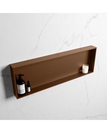 Mondiaz Easy Nis 89,5x29,5cm in solid surface kleur Rust | Rust. 1 vak  geschikt voor in- of opbouw
