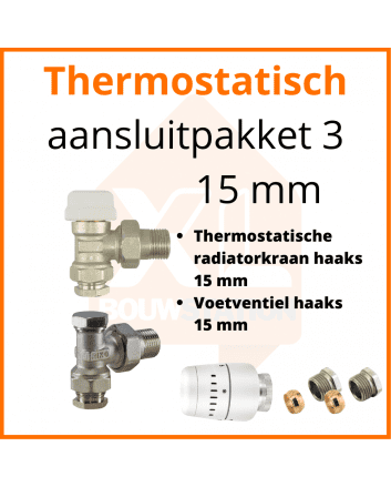 Eco 4 Thermostatisch M30 aansluitpakket 3 t.b.v. 15 mm buis