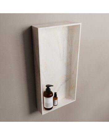 Mondiaz Easy Nis 59,5x29,5cm in solid surface kleur Ostra. 1 vak  geschikt voor in- of opbouw