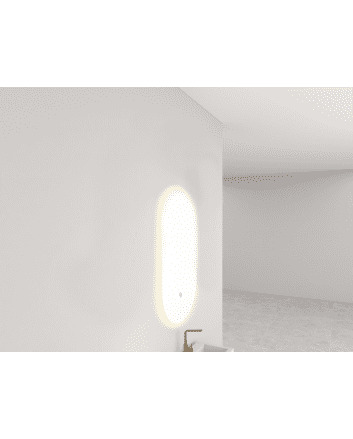 Lumia spiegel ovaal met LED, dimbaar en spiegelverwarming 50 x 100 cm