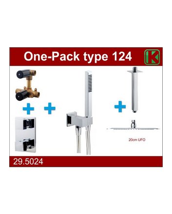 one-pack inbouwthermostaatset type 124 CHR (20cm ufo)