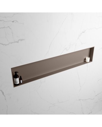 Mondiaz Easy Nis 149,5x29,5cm in solid surface kleur Smoke | Smoke. 1 vak  geschikt voor in- of opbouw