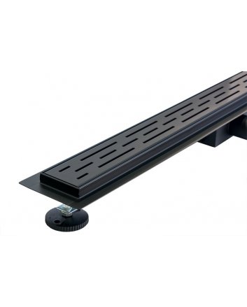 Sani DeLuxe Douchegoot Mat Zwart met flens 70
