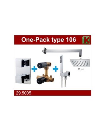 one-pack inbouwthermostaatset type 106 CHR (20cm)