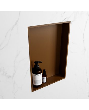 Mondiaz Easy Nis 44,5x29,5cm in solid surface kleur Rust | Rust. 1 vak  geschikt voor in- of opbouw
