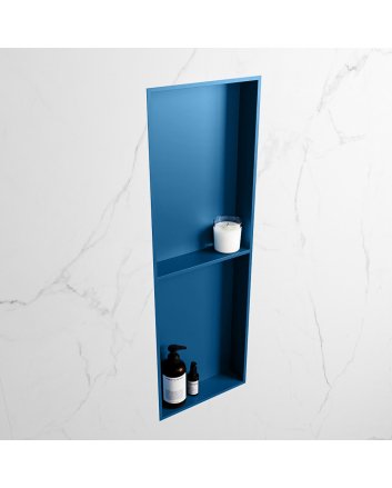 Mondiaz Easy Nis 149,5x29,5cm in solid surface kleur Jeans | Jeans. 2 vakken geschikt voor in- of opbouw