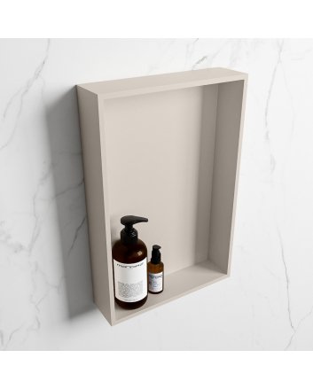 Mondiaz Easy Nis 44,5x29,5cm in solid surface kleur Linen | Linen. 1 vak  geschikt voor in- of opbouw