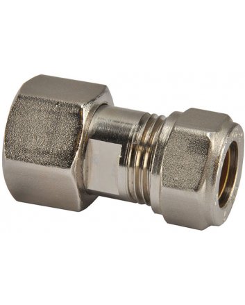 Riko gaskoppeling M24 x 15 mm knel, vernikkeld