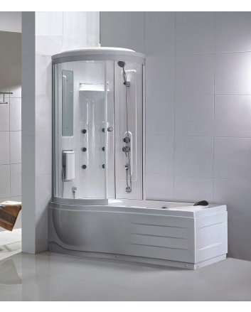 Ritual links bad/douche170x85 h 218 cm veiligheidsglas 6 mm