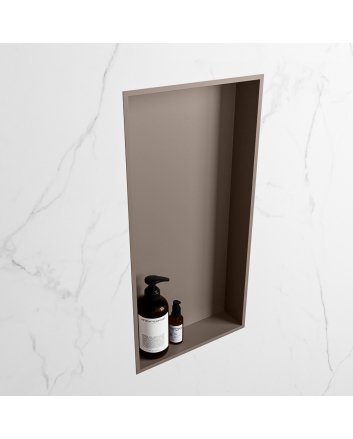 Mondiaz Easy Nis 59,5x29,5cm in solid surface kleur Smoke | Smoke. 1 vak  geschikt voor in- of opbouw
