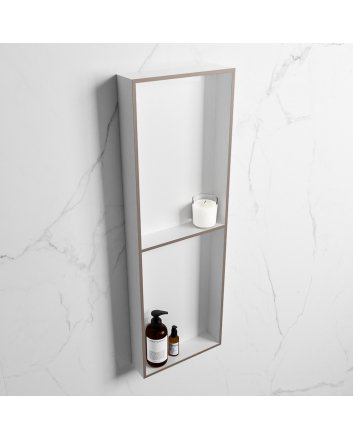 Mondiaz Easy Nis 149,5x29,5cm in solid surface kleur Smoke | Talc. 2 vakken geschikt voor in- of opbouw