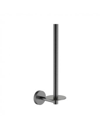 Sani DeLuxe Reserve wand toiletrolhouder rond Gun Metal geschikt voor 2 wc-rollen