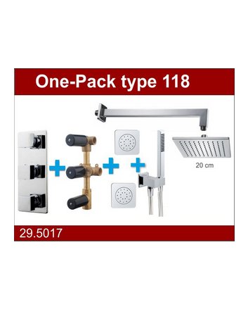 one-pack inbouwthermostaatset type 118 CHR