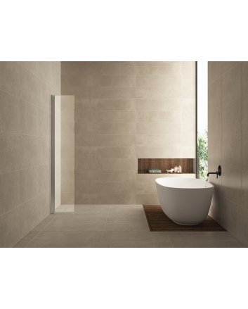 Comfort zijwand draaibaar met muurprofiel 400 x 2000 x 10 mm nano helder glas/chroom