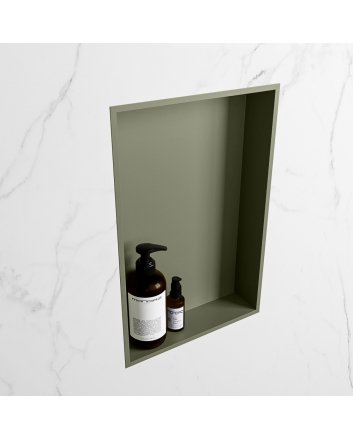 Mondiaz Easy Nis 44,5x29,5cm in solid surface kleur Army | Army. 1 vak  geschikt voor in- of opbouw