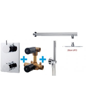 one-pack inbouwthermostaatset type 115 CHR (20cm ufo)