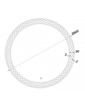 Deco spiegel rond met LED, dimbaar 80 cm